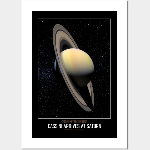 High Resolution Astronomy Cassini Arrives at Saturn Wall Art by tiokvadrat